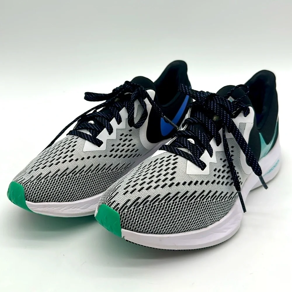 Nike Women's Size 7.5 Zoom Gray Winflo Runfast-Just Do It Sneakers
